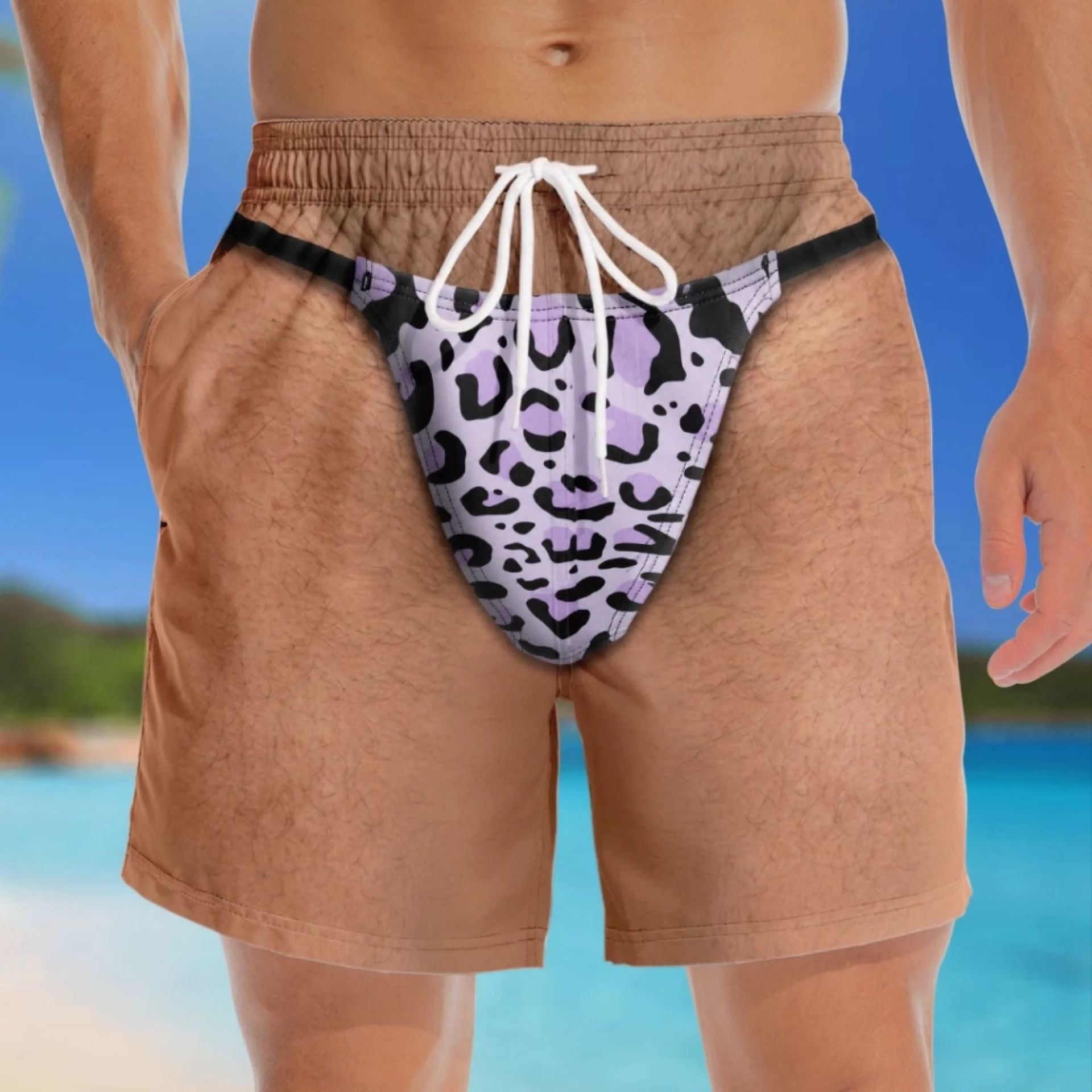 Men's Print Loose Beach Pants