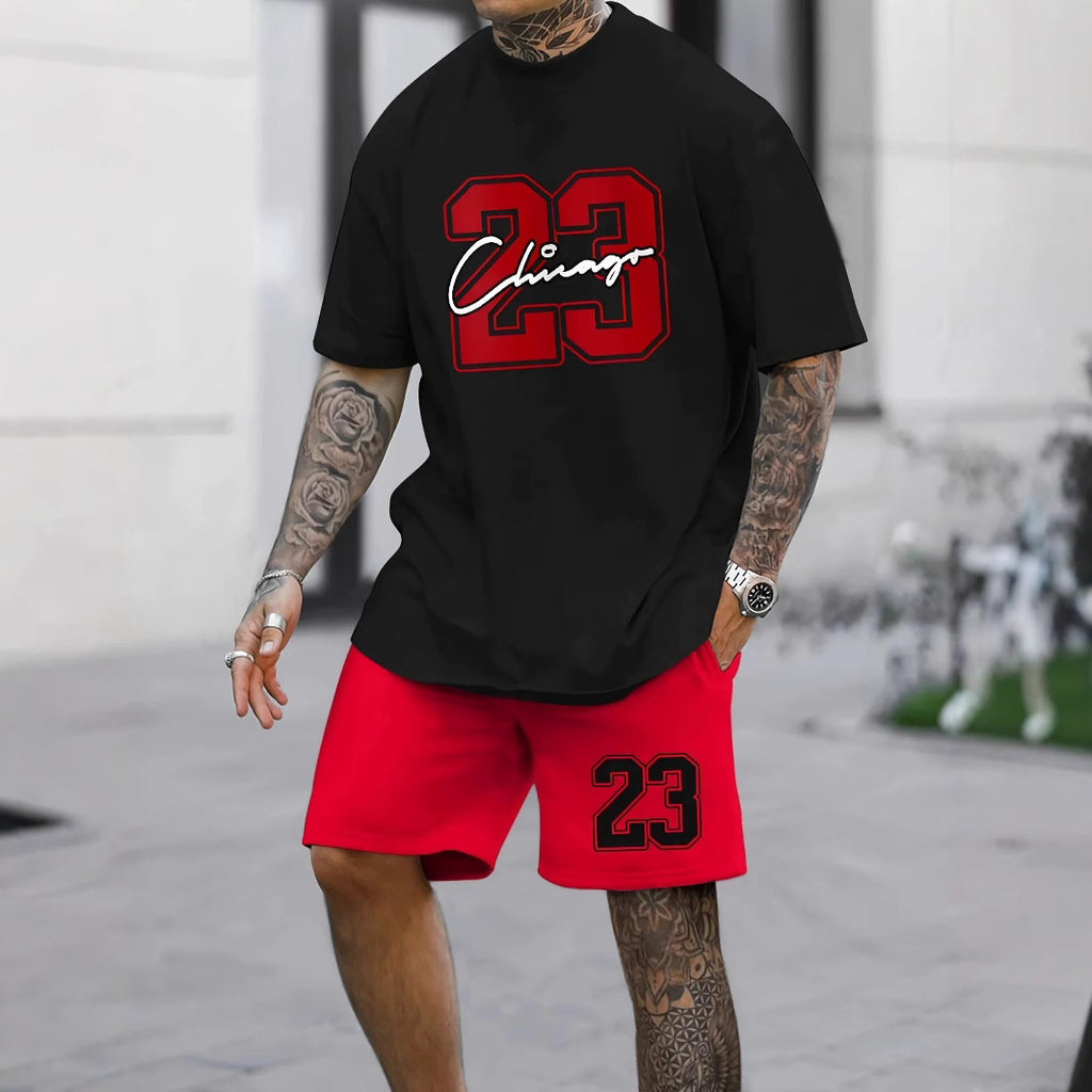Men's Loose Short Sleeve Shorts suit