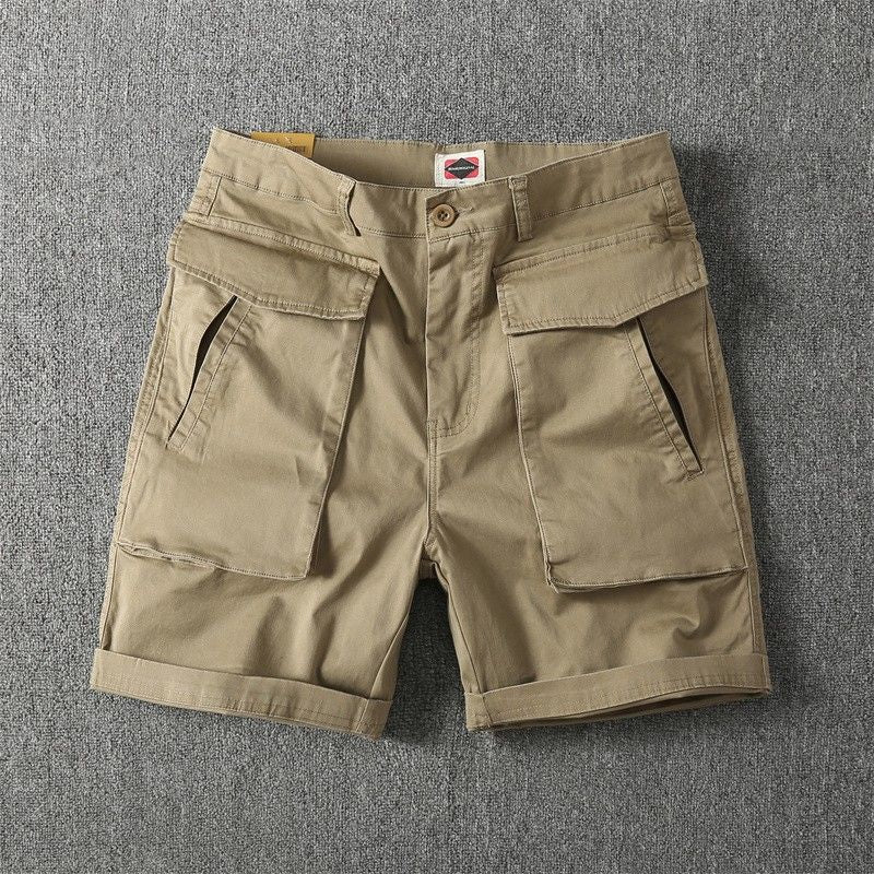Summer American Style Multi-Pocket Stretch Workwear Shorts Men's Trendy Brand Ins Yu Wenle Loose Casual 5-Pants Middle Pants