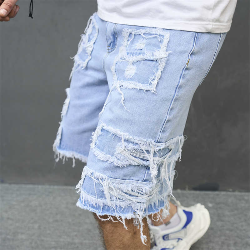 Men's Denim Shorts Casual Loose Fit