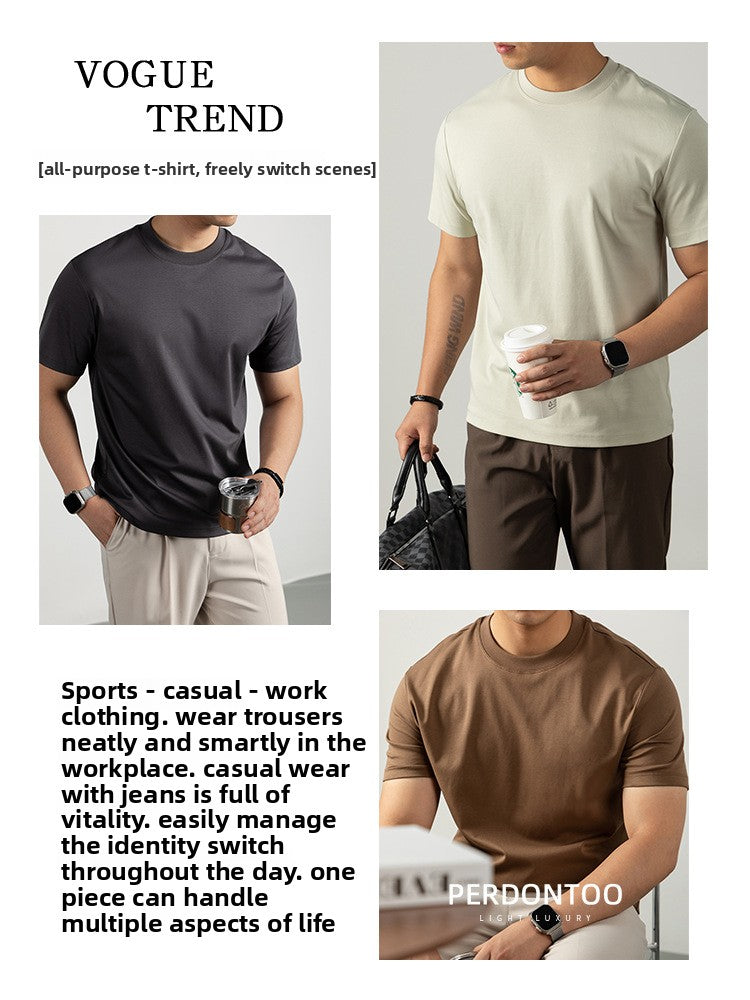 Men's Cool-Feeling Cotton Short Sleeve T-Shirt