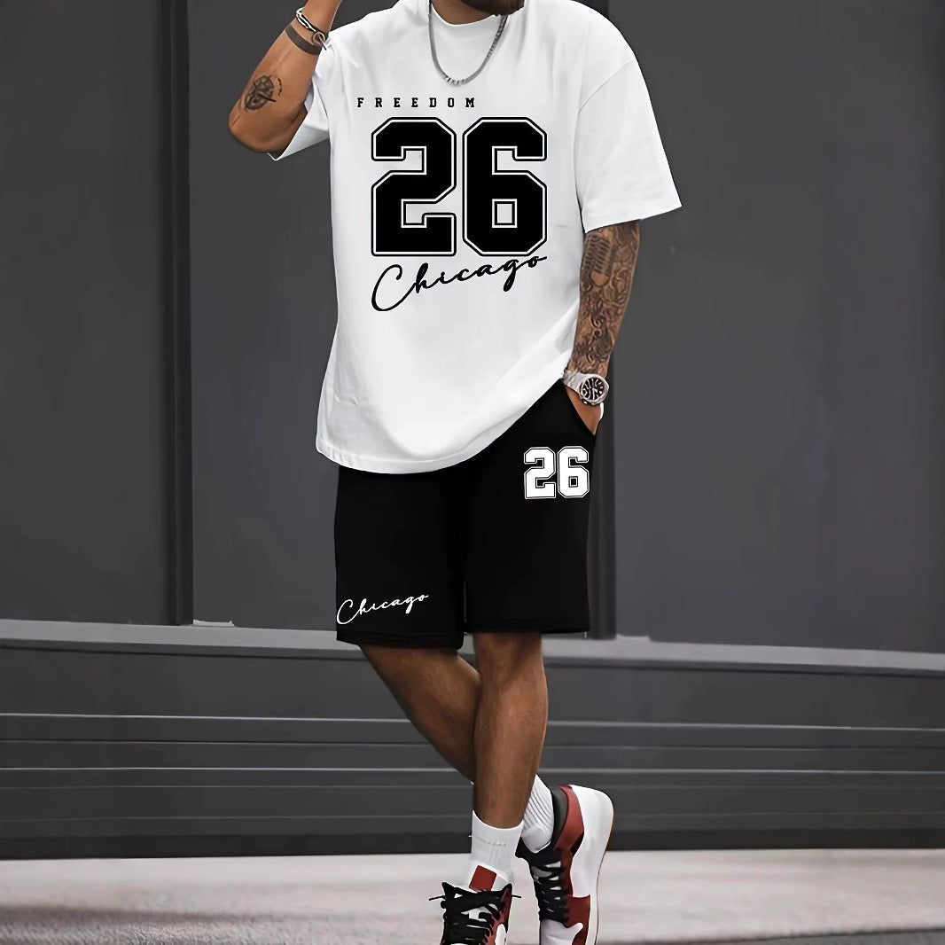 Men's Loose Short Sleeve Shorts suit