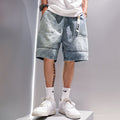Men Denim Loose Cargo Summer Shorts