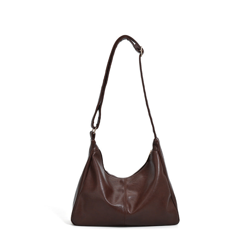 Maillard coffee-brown black hand shoulder bag