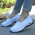 Fly-Knit Mesh Slip-On Walking Shoes for Women