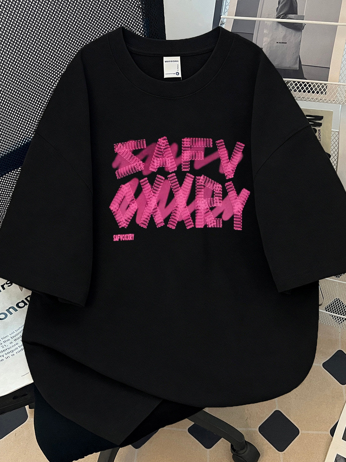 Heavyweight Letter Print Cotton T-Shirts