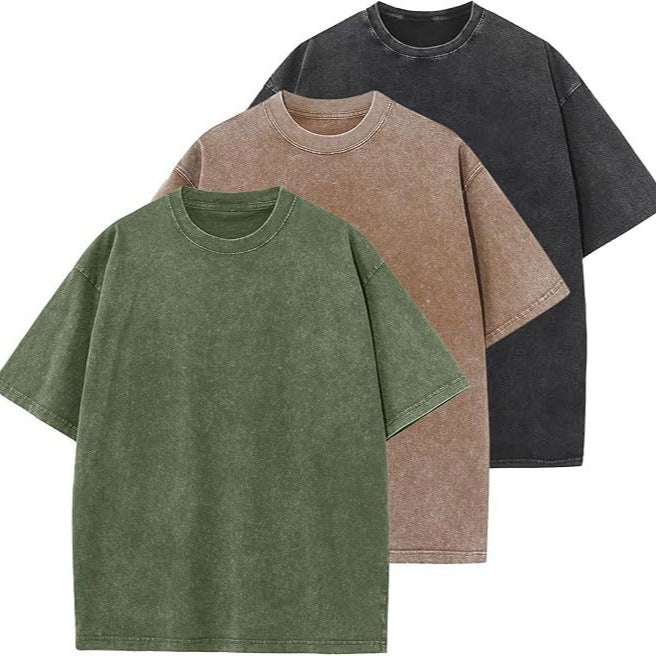 Heavyweight Washed Cotton Streetwear T-Shirt