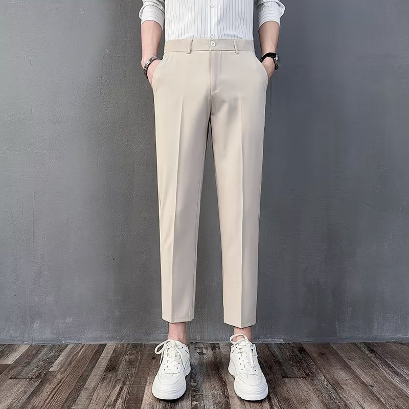 Summer Thin British Small Western Pants Men's