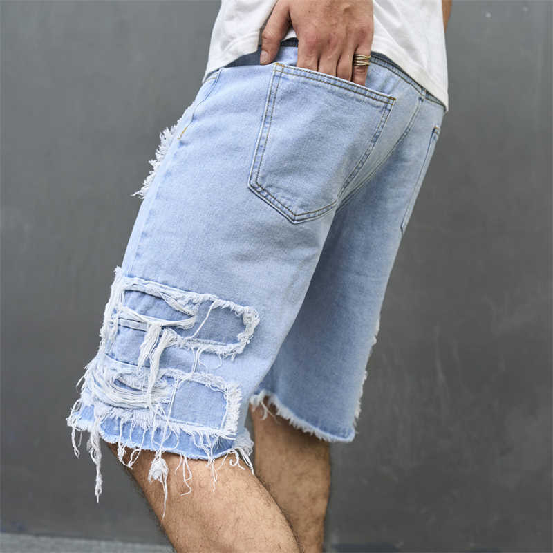 Men's Denim Shorts Casual Loose Fit