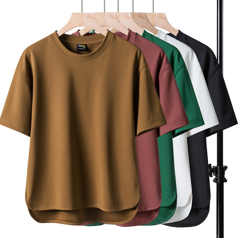 Mens Ice Silk Short Sleeve T-shirt