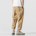 Men's Casual Harem Pants Loose Fit Ankle-Length Trousers