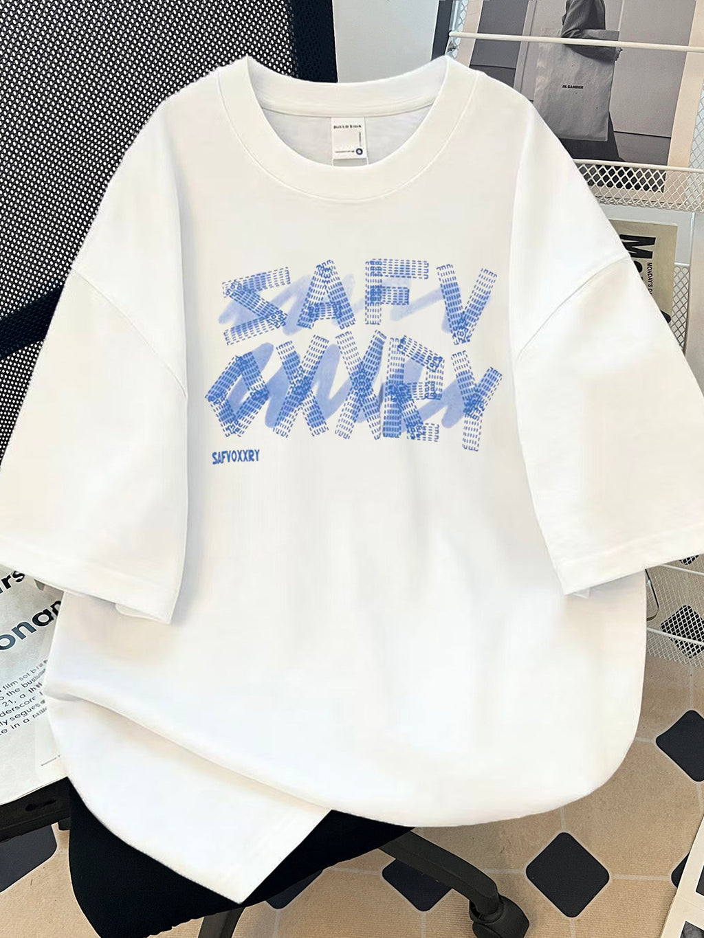 Heavyweight Letter Print Cotton T-Shirts