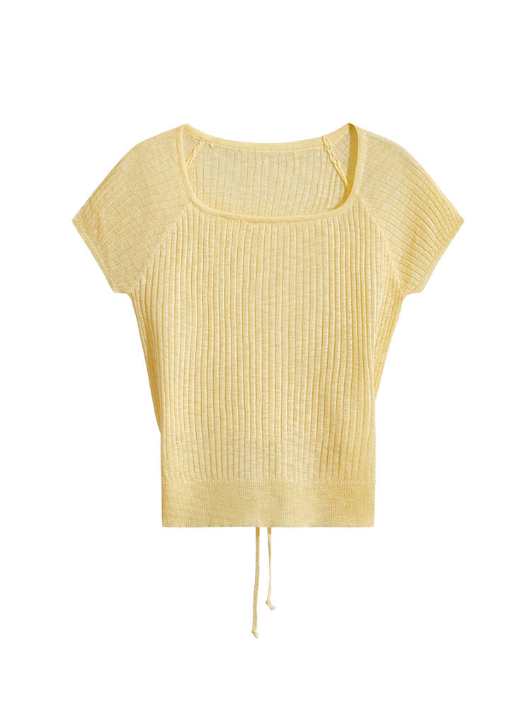 Short-sleeved Shoulder T-shirt