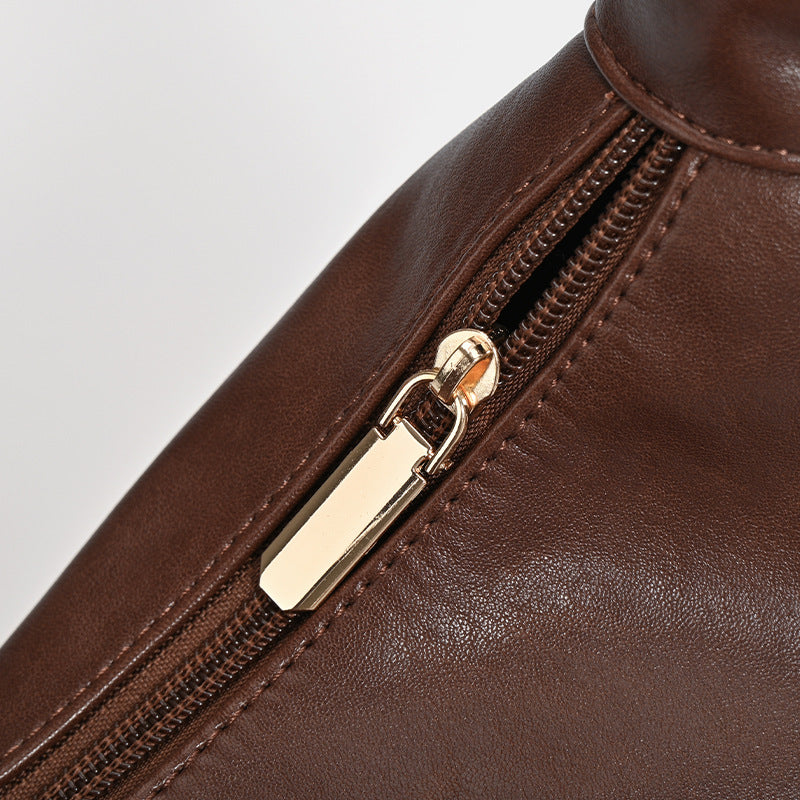 Maillard coffee-brown black hand shoulder bag
