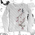 Long Sleeve Milk Silk Tshirt Retro Streetwear Top