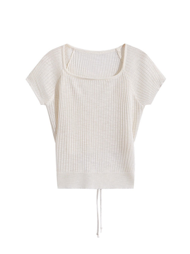 Short-sleeved Shoulder T-shirt