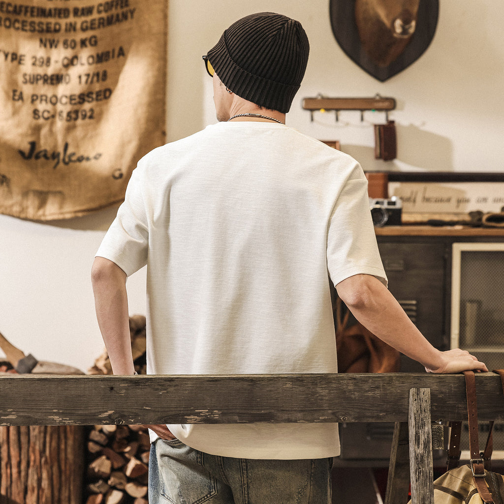 Heavyweight Slub Cotton Short Sleeve T-Shirt