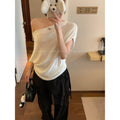 Tencel Knit T-Shirt with Convertible Collar