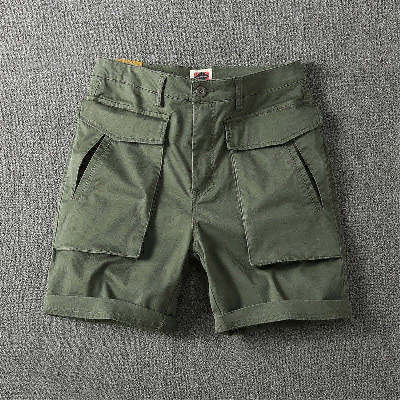 Summer American Style Multi-Pocket Stretch Workwear Shorts Men's Trendy Brand Ins Yu Wenle Loose Casual 5-Pants Middle Pants
