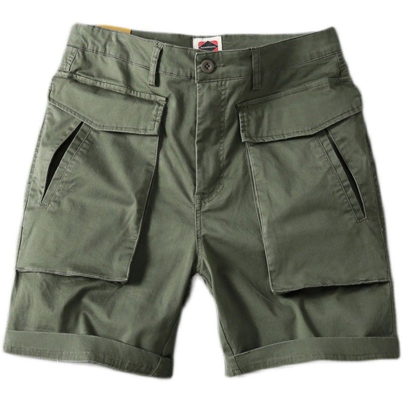 Summer American Style Multi-Pocket Stretch Workwear Shorts Men's Trendy Brand Ins Yu Wenle Loose Casual 5-Pants Middle Pants