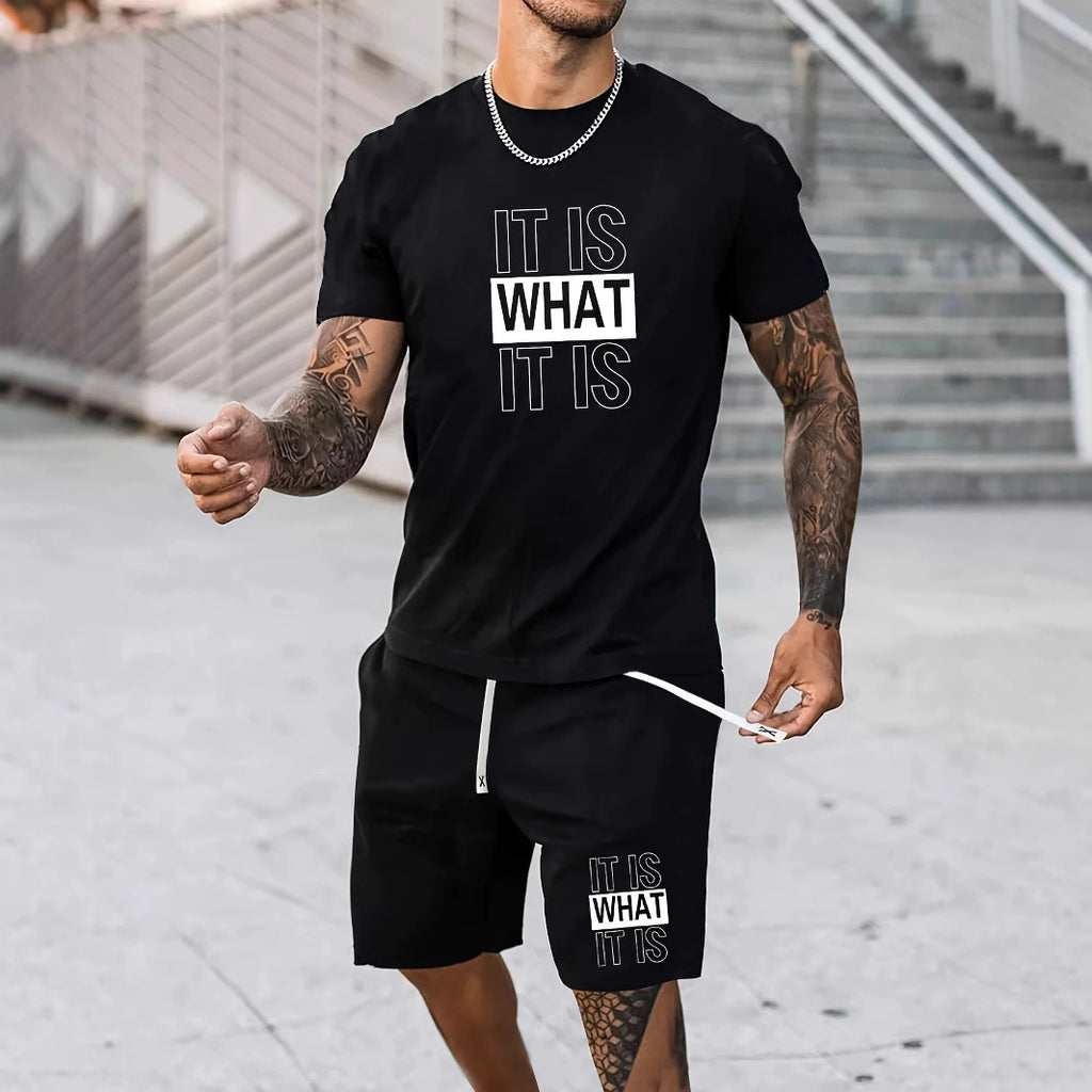 Men's Loose Short Sleeve Shorts suit