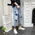 Men's loose plaid harem pants