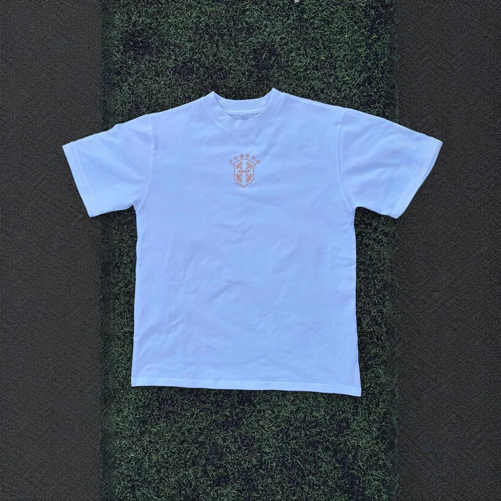 Embroidered Drawstring Shorts and T-Shirt Set