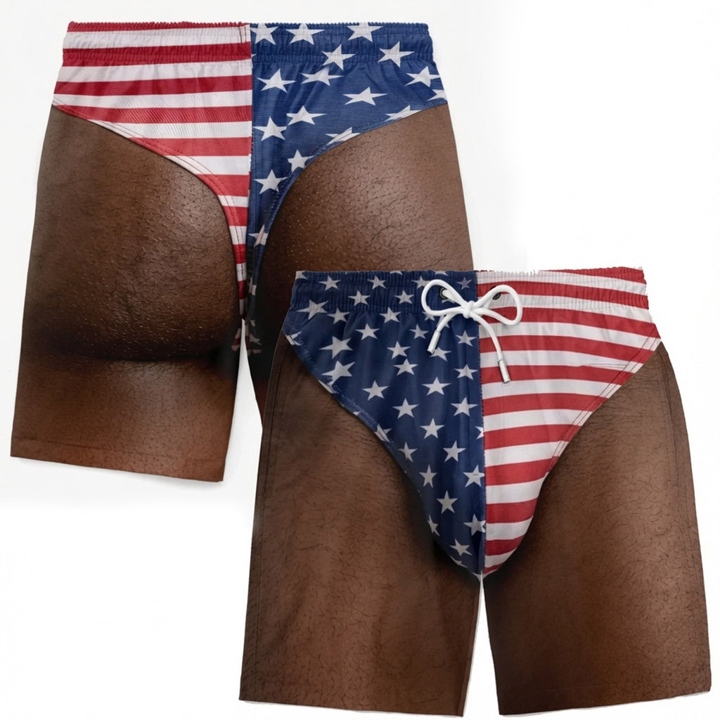 Men's Print Loose Beach Pants