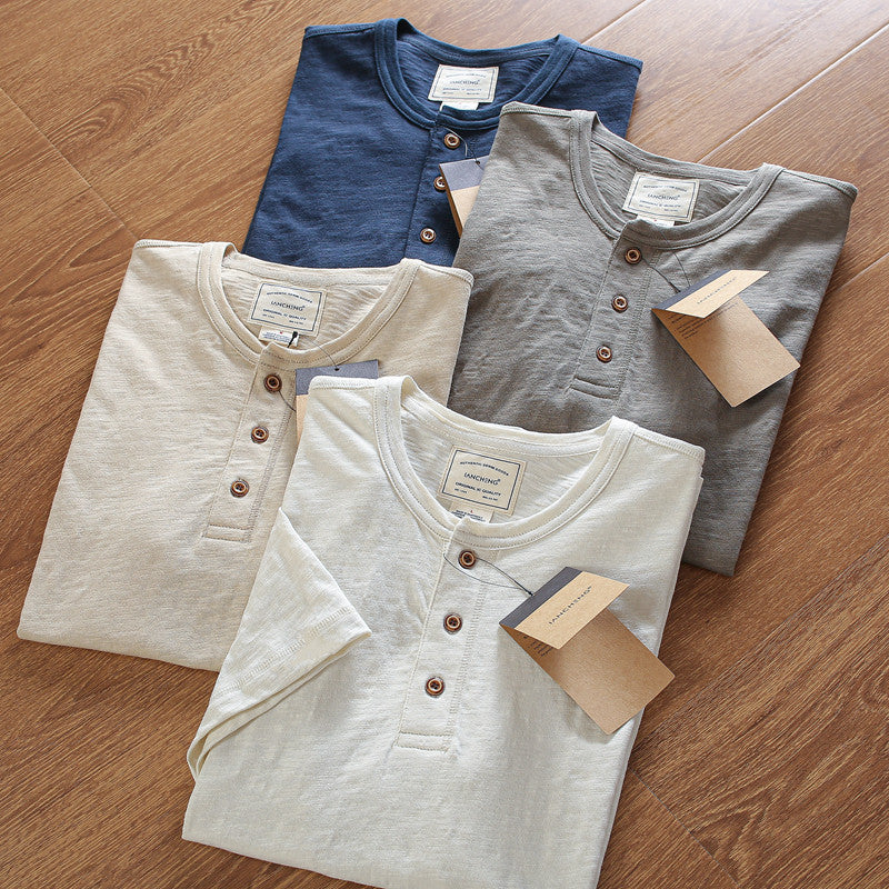 Mens Bamboo Linen Blend Short Sleeve T-Shirt