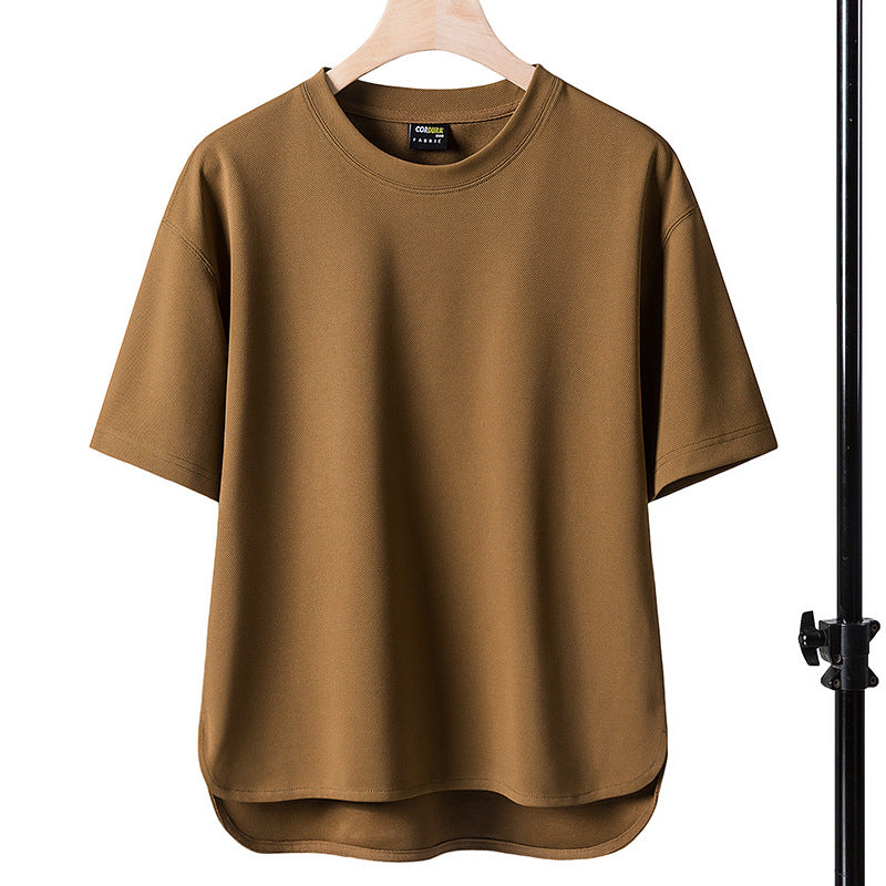 Mens Ice Silk Short Sleeve T-shirt