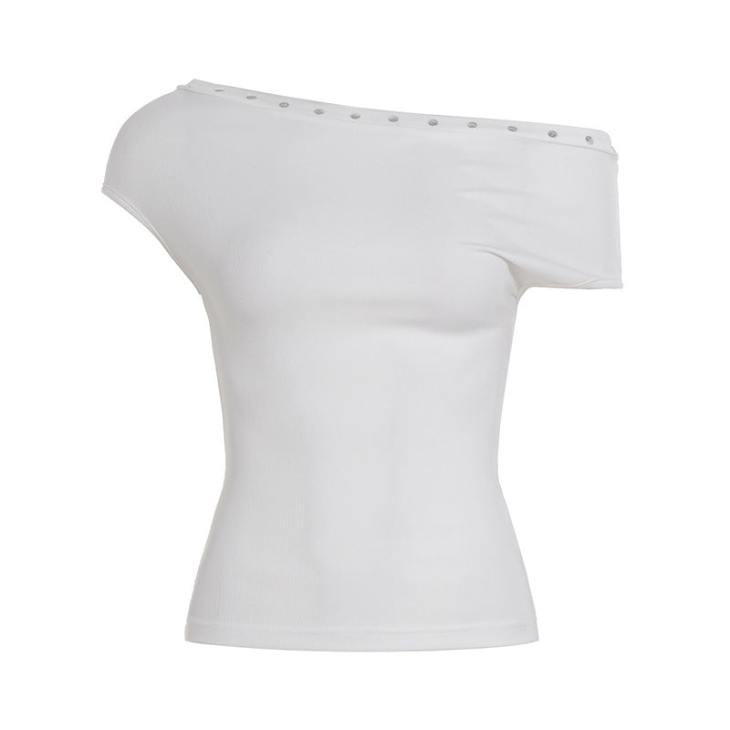 Off-shoulder T-shirt