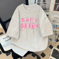 Heavyweight Letter Print Cotton T-Shirts