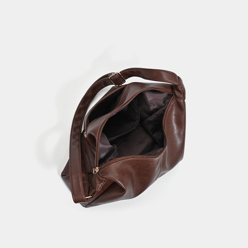 Maillard coffee-brown black hand shoulder bag
