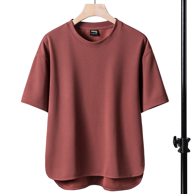 Mens Ice Silk Short Sleeve T-shirt