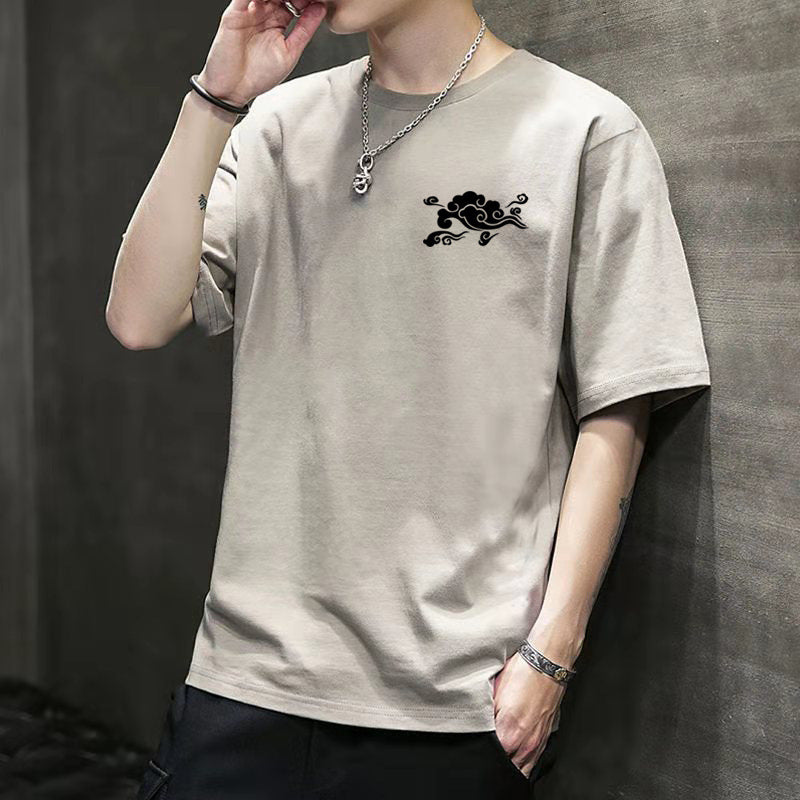 Men's short-sleeved T-shirt - Trendy and loose base layer shirt